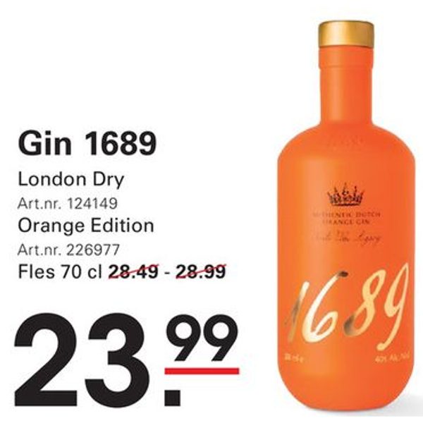 Gin 1689 London Dry of Orange Edition