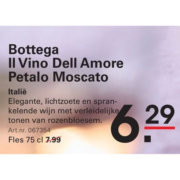 Bottega Il Vino Dell Amore Petalo Moscato