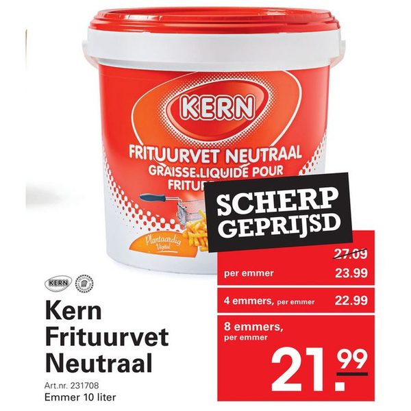 Kern Frituurvet Neutraal