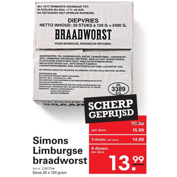 Simons Limburgse braadworst