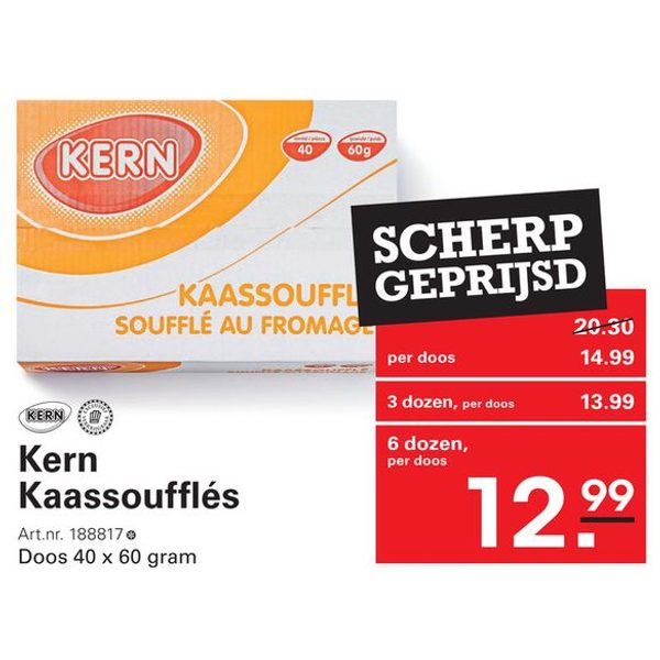 Kern Kaassoufflés (40x60g)