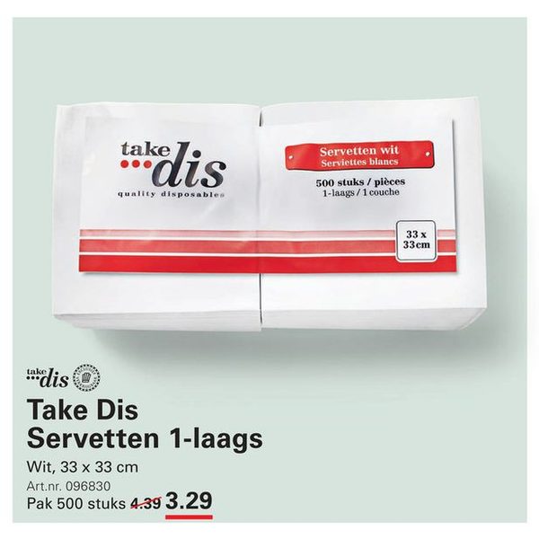 Take Dis Servetten 1-laags