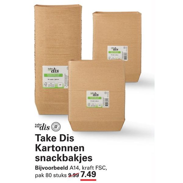 Take Dis Kartonnen snackbakjes