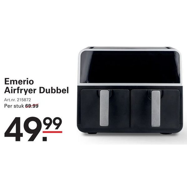 Emerio Airfryer Dubbel