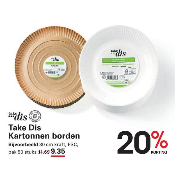 Take Dis Kartonnen borden