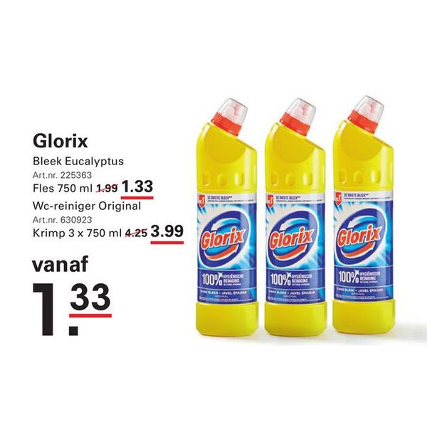 Glorix Bleek of Wc-reiniger