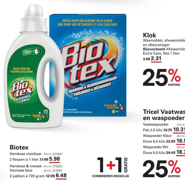 Handwas vloeibaar of Voorwas blue