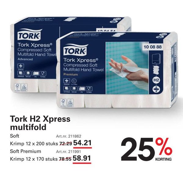 Tork H2 Xpress multifold Soft
