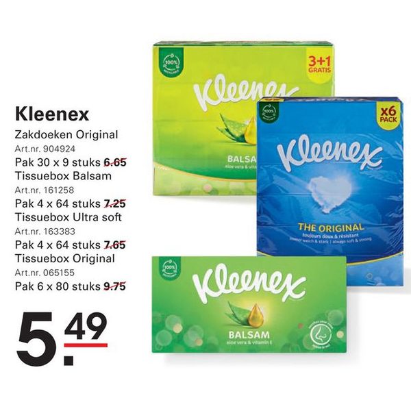 Kleenex Tissues assorti