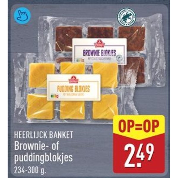 Brownie- of puddingblokjes