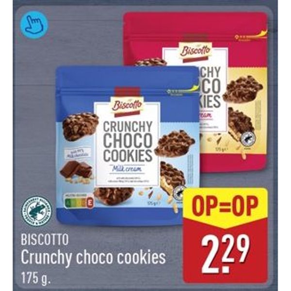Crunchy choco cookies