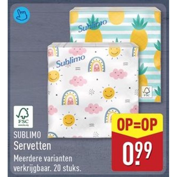 SUBLIMO Servetten