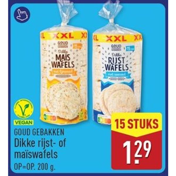 GOUD GEBAKKEN Dikke rijst- of maïswafels