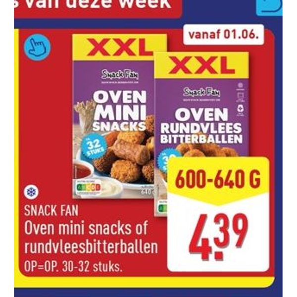 SNACK FAN Oven mini snacks of rundvleesbitterballen