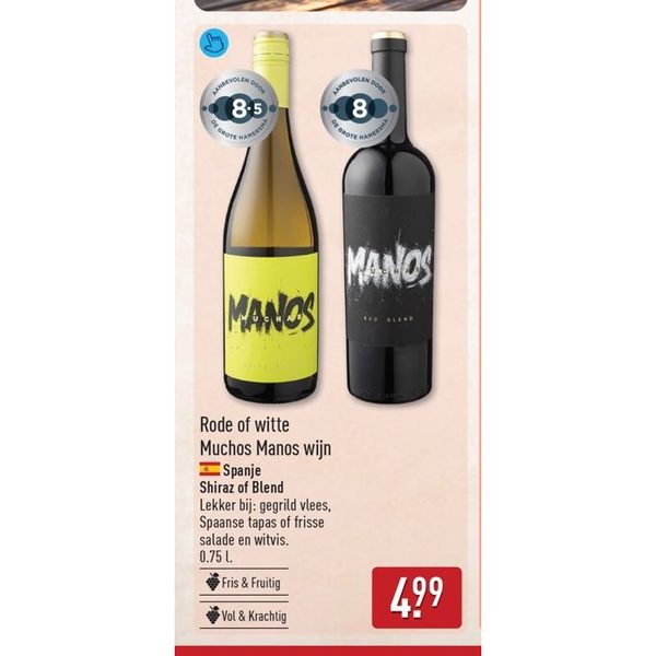 Rode of witte Muchos Manos wijn