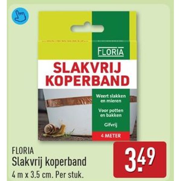 Floria Slakvrij koperband