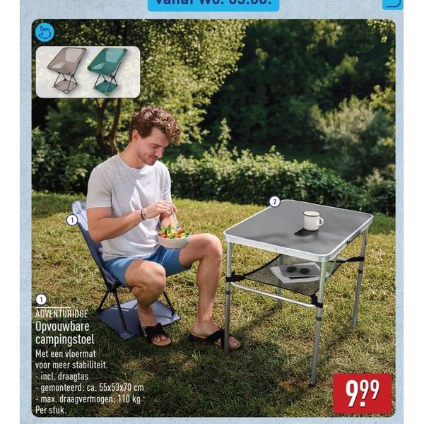 Opvouwbare campingstoel