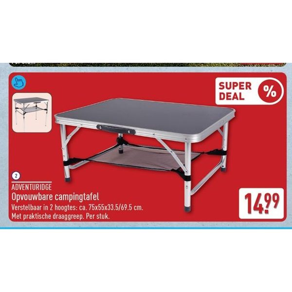 Opvouwbare campingtafel