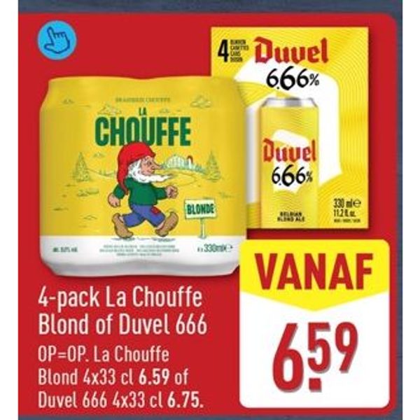 4-pack La Chouffe Blond of Duvel 666