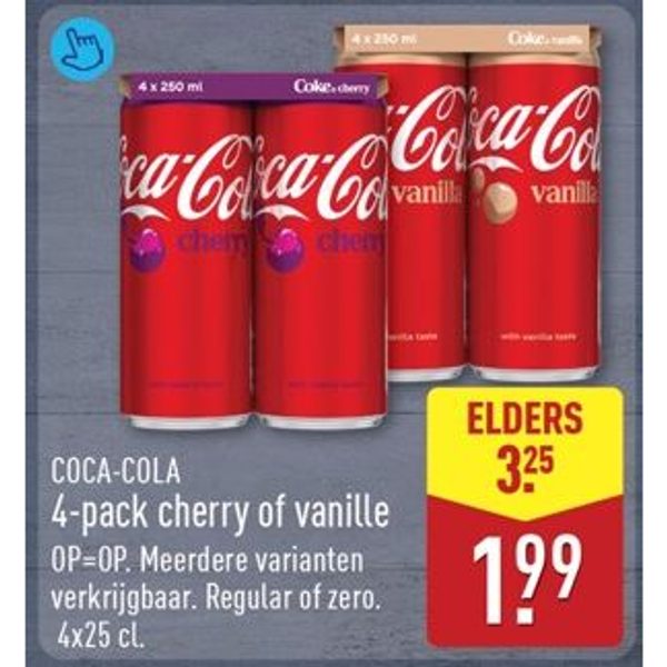 COCA-COLA 4-pack cherry of vanille