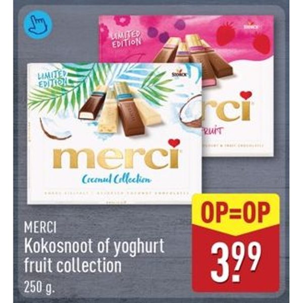 MERCI Kokosnoot of yoghurt fruit collection