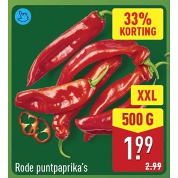 Rode puntpaprika's