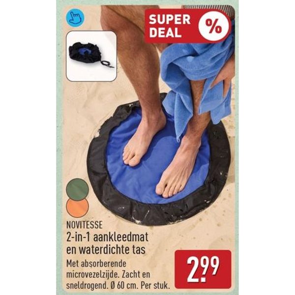 2-in-1 aankleedmat en waterdichte tas