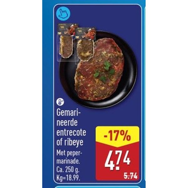 Gemarineerde entrecote of ribeye