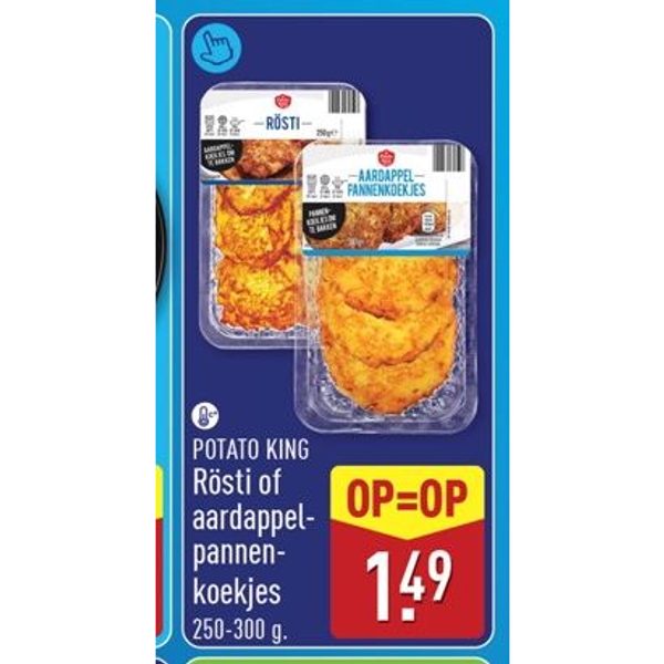 POTATO KING Rösti of aardappel-pannenkoekjes