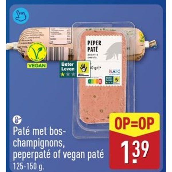 Paté met bos-champignons, peperpaté of vegan paté