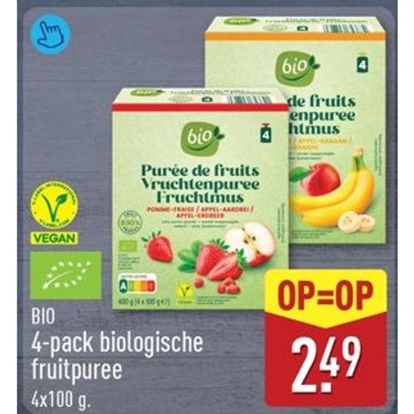 4-pack biologische fruitpuree