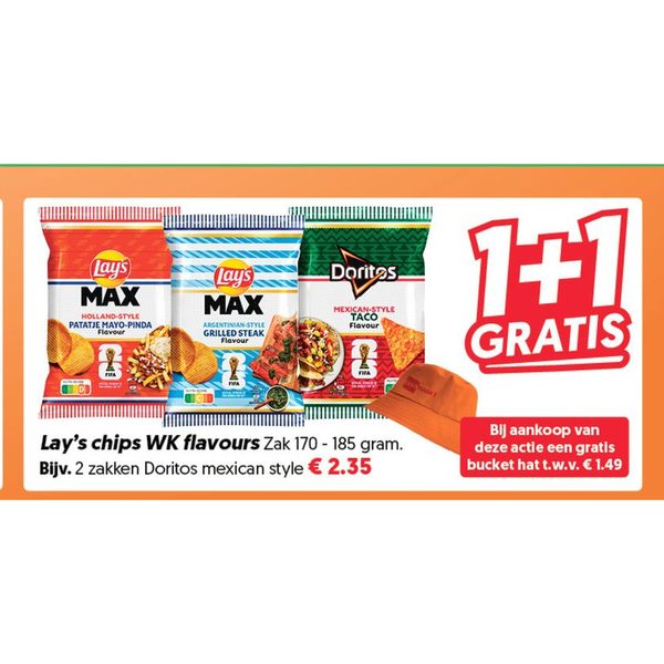 Lay's chips WK flavours of Doritos