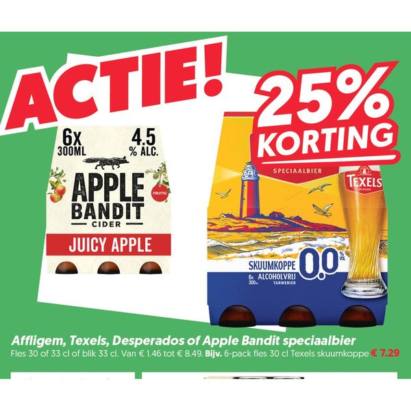 Affligem, Texels, Desperados of Apple Bandit speciaalbier