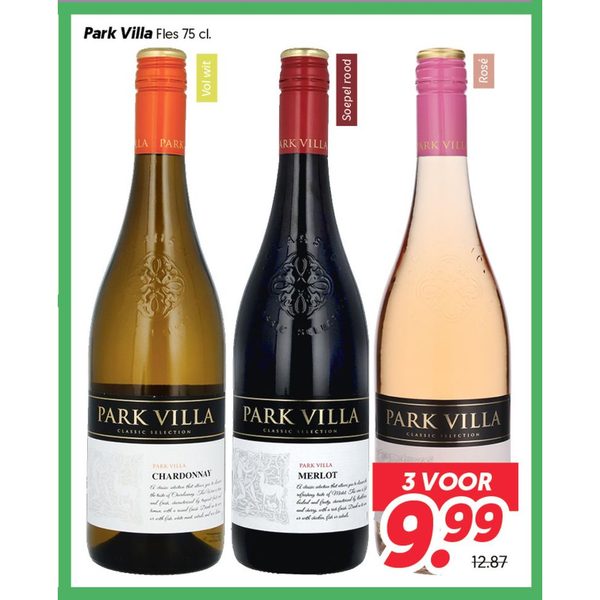 Park Villa Fles 75 cl.