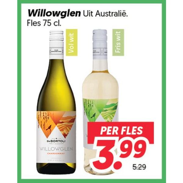 Willowglen Uit Australië. Fles 75 cl.