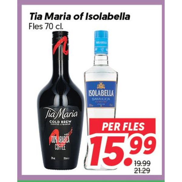 Tia Maria of Isolabella Fles 70 cl.