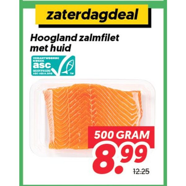 Hoogland zalmfilet met huid