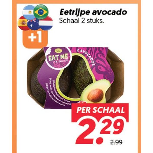 Eetrijpe avocado