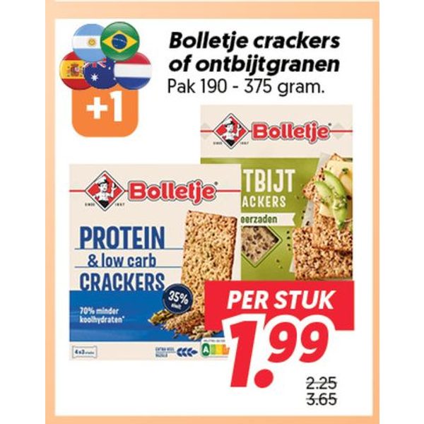 Bolletje crackers of ontbijtgranen