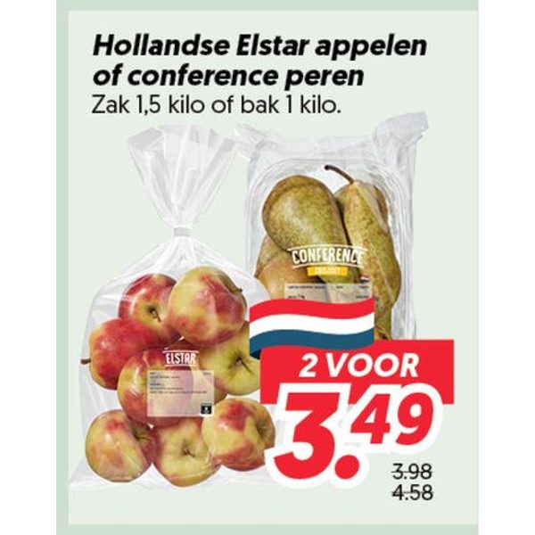 Hollandse Elstar appelen of conference peren