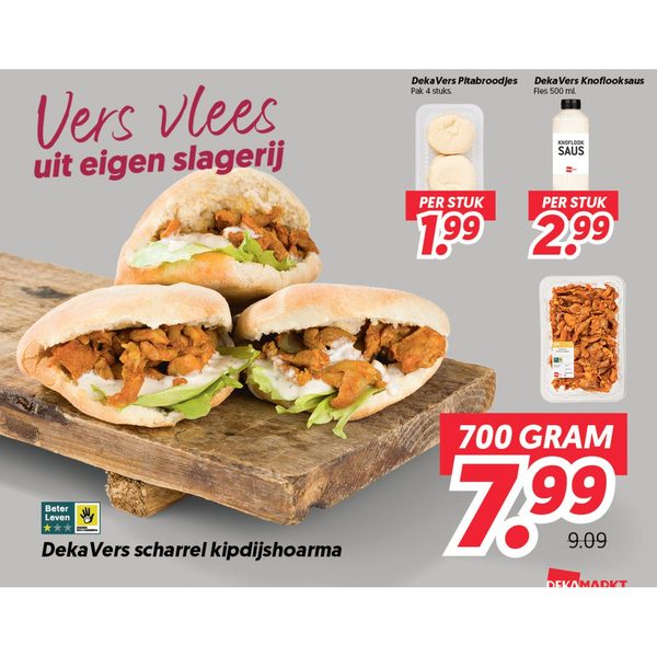 DekaVers scharrel kipdijshoarma