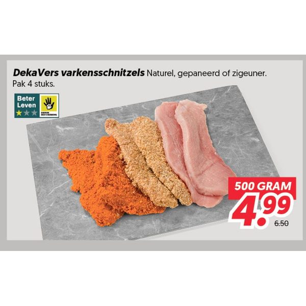 DekaVers varkensschnitzels