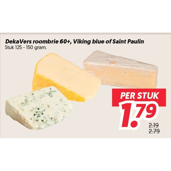 DekaVers roombrie 60+, Viking blue of Saint Paulin