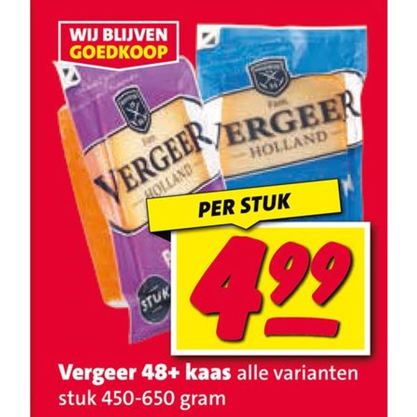 Vergeer 48+ kaas alle varianten