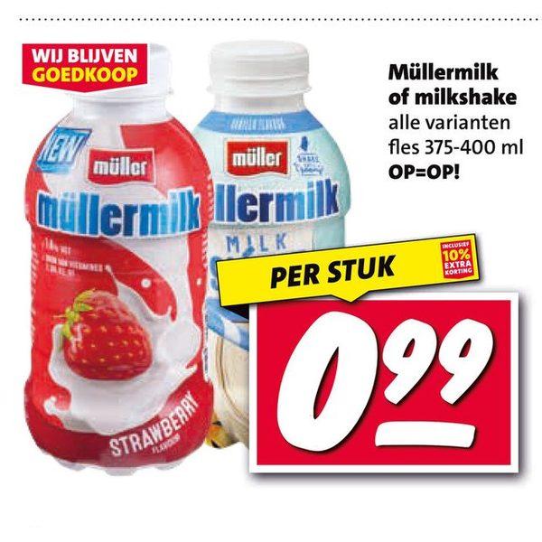 Müllermilk of milkshake