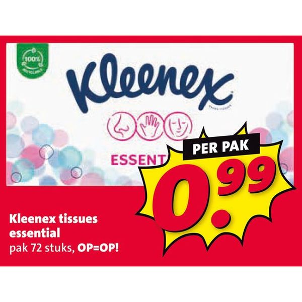 Kleenex tissues essential