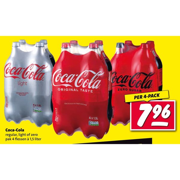 Coca-Cola regular, light of zero