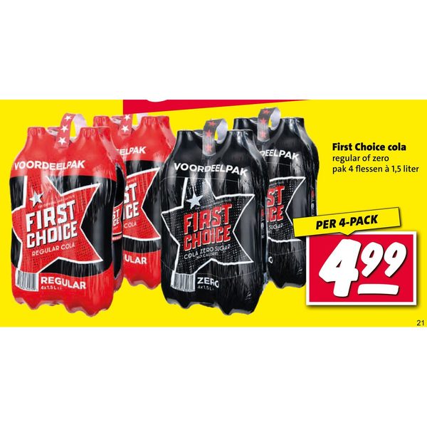 First Choice cola regular of zero
