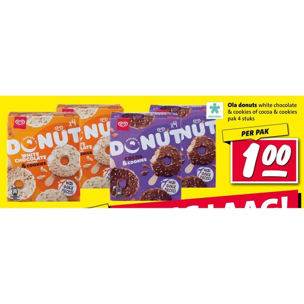 Ola donuts white chocolate & cookies of cocoa & cookies