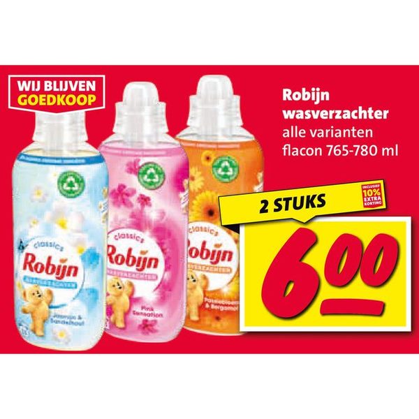 Robijn wasverzachter alle varianten